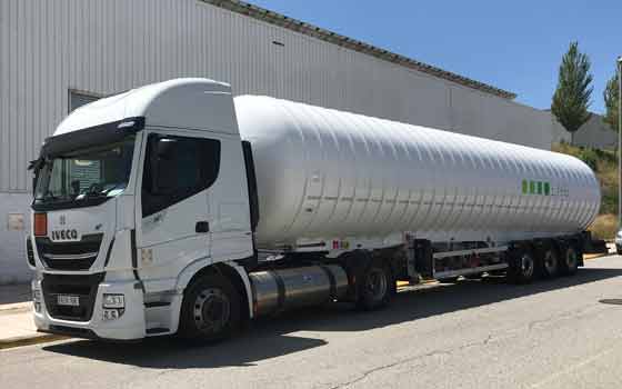 LNG France dispose de sa propre flotte pour le transport routier de produits inflammables et cryogéniques